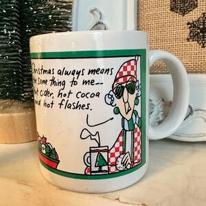 Vintage Hallmark Greetings Maxine Grouchy Old Lady Christmas Coffee Mug Shoe Box